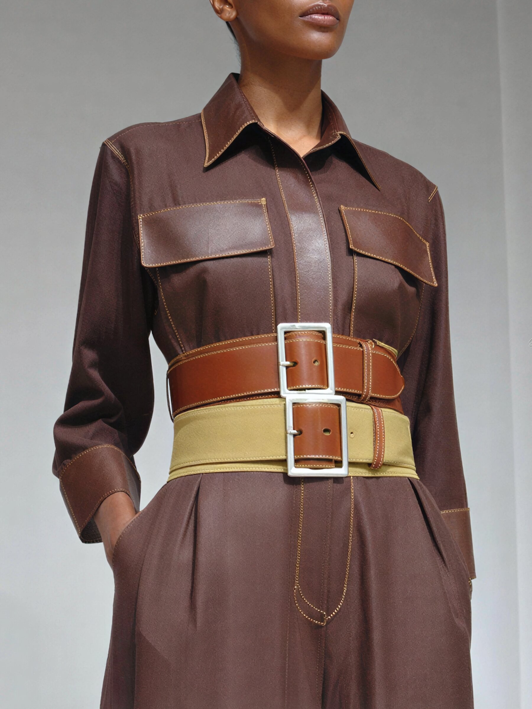 Leather Belt Set